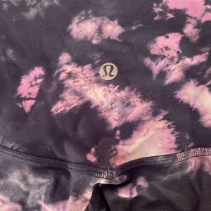 lululemon athletica Pink and Black Tie-Dye Leggings
